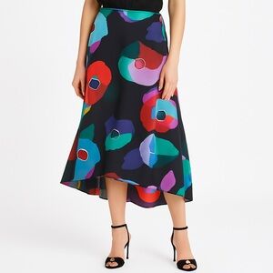 Kate Spade Long Floral Collage Midi Wrap Skirt